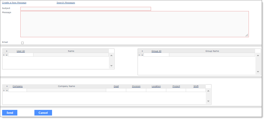 New Message Form Example Configuring New Messages